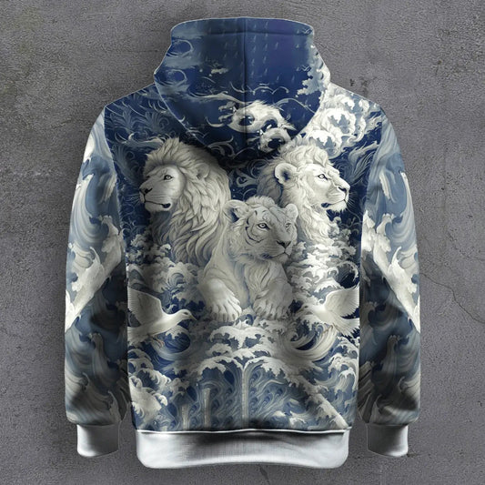 UrbanAura.Co Throne of Waves Printed Hoodie | Premium Oversized Streetwear