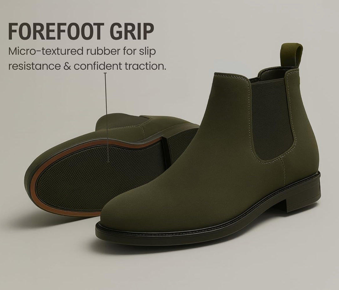 UrbanAura Suede Chelsea Boots for Men | Premium Slip-On | Comfortable High-Top Casual & Party Wear Footwear