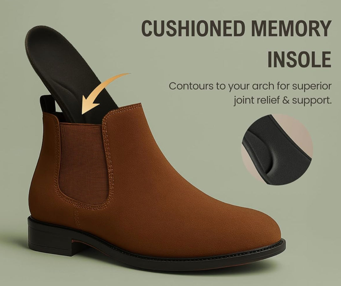 UrbanAura Suede Chelsea Boots for Men | Premium Slip-On | Comfortable High-Top Casual & Party Wear Footwear
