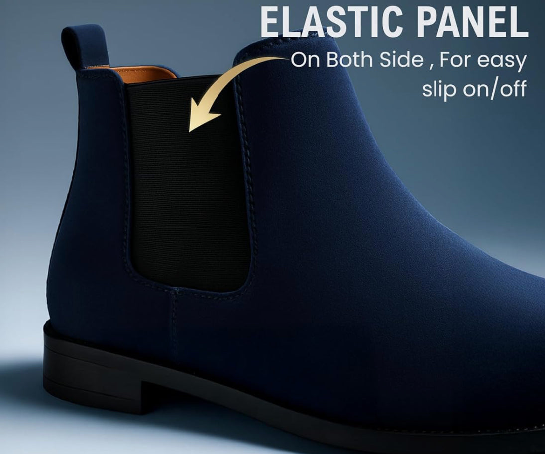 UrbanAura Suede Chelsea Boots for Men | Premium Slip-On | Comfortable High-Top Casual & Party Wear Footwear