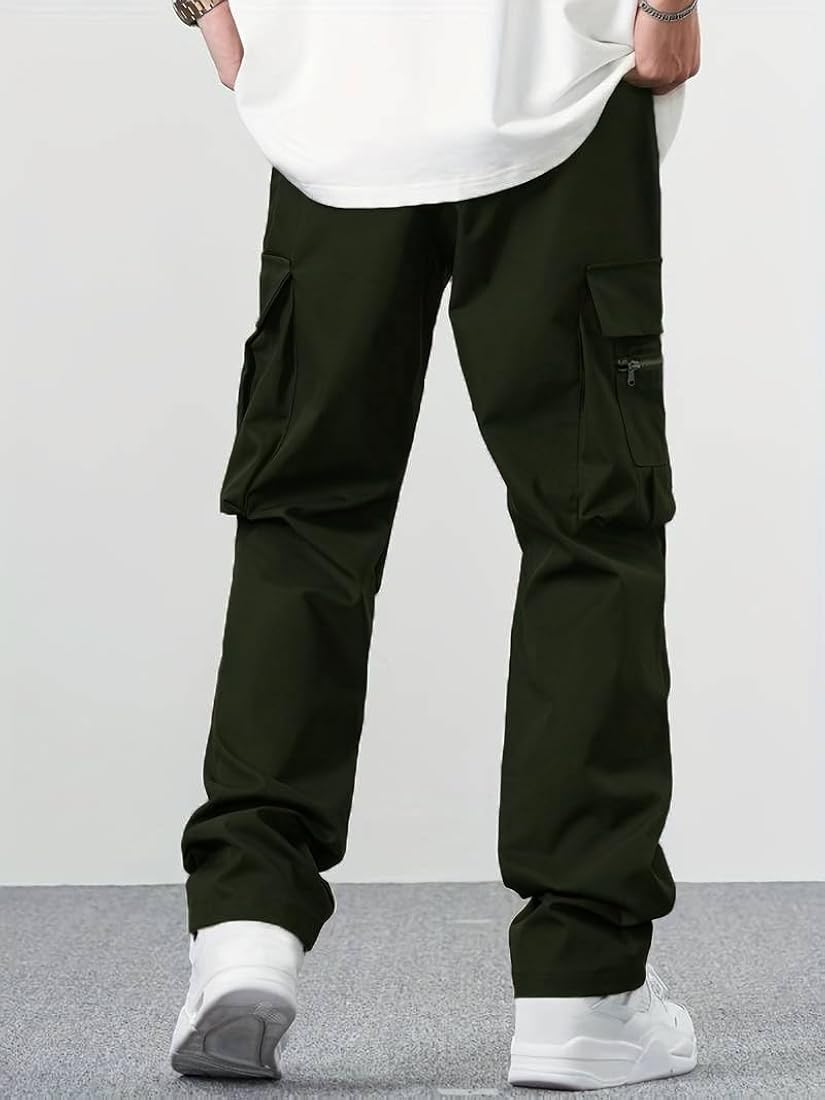 UrbanAura.Co Techwear Cargo Pants – Baggy Streetwear Fit | Hip-Hop Drawstring Pants for Men