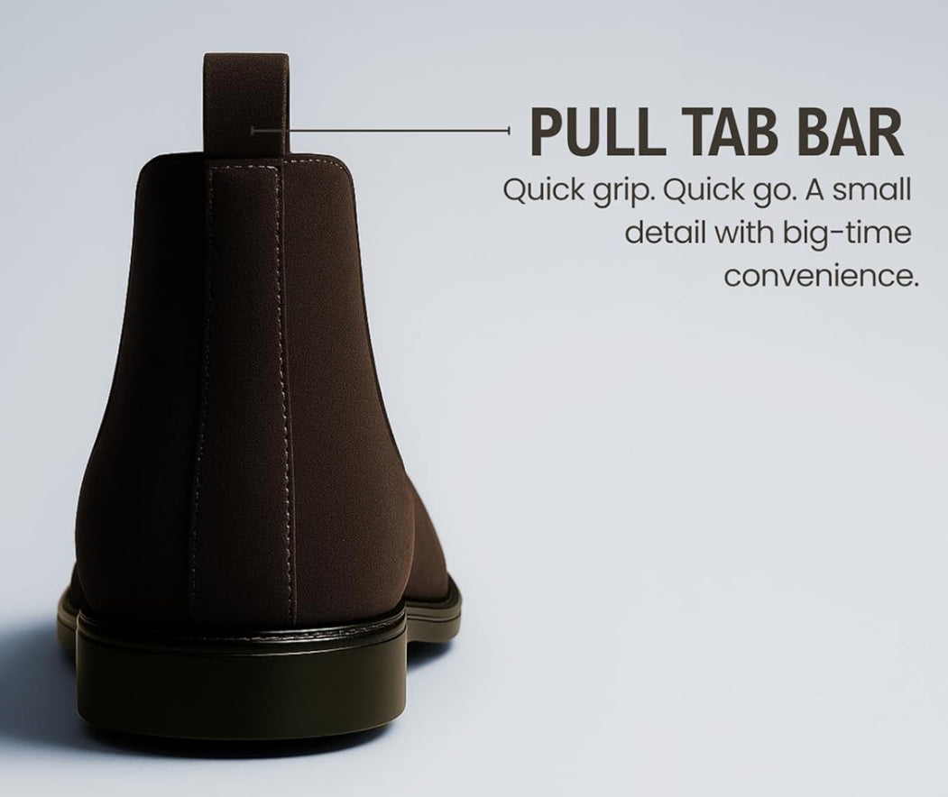 UrbanAura Suede Chelsea Boots for Men | Premium Slip-On | Comfortable High-Top Casual & Party Wear Footwear