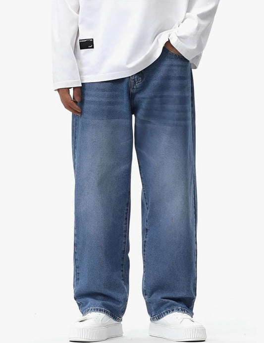 UrbanAura.Co | Ben Martin Men’s Baggy Fit Jeans | Loose High-Rise Denim | Stretchable Casual Wear | Rap & Dance Style Pants
