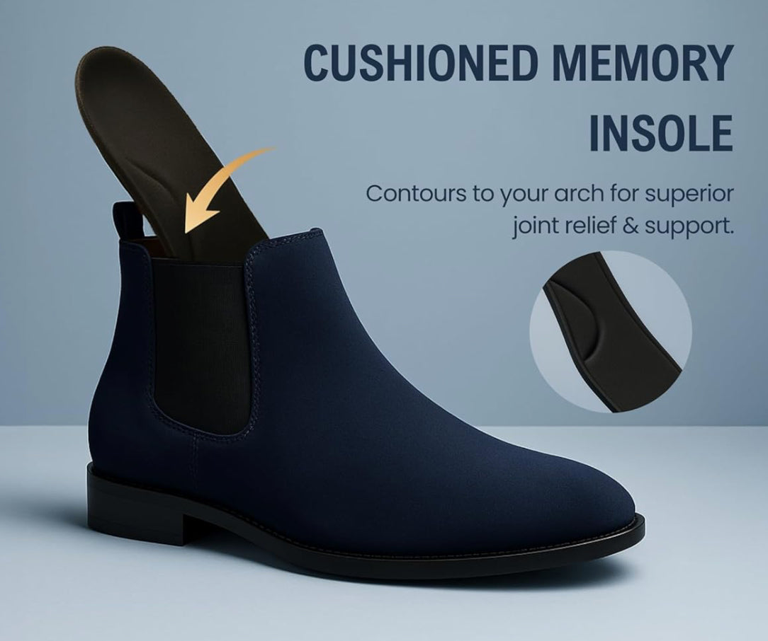 UrbanAura Suede Chelsea Boots for Men | Premium Slip-On | Comfortable High-Top Casual & Party Wear Footwear