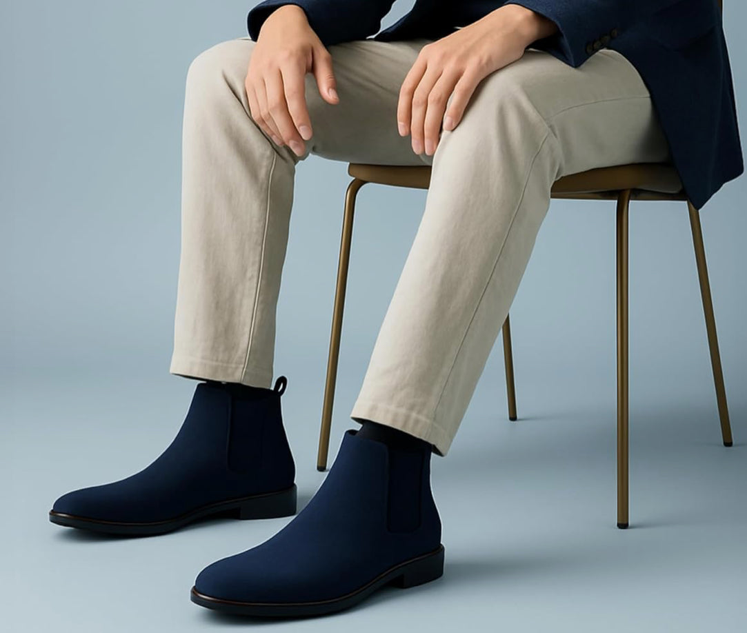 UrbanAura Suede Chelsea Boots for Men | Premium Slip-On | Comfortable High-Top Casual & Party Wear Footwear