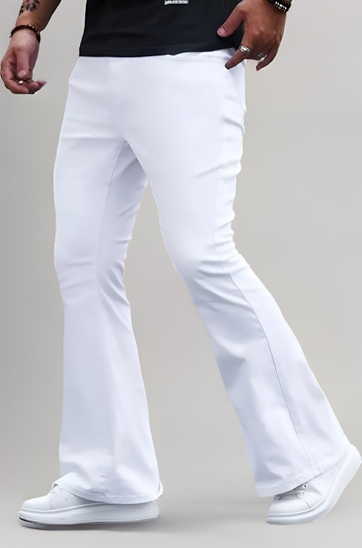 UrbanAura.Co- Ben Martin Men’s Retro Bell Bottom Jeans | Bootcut Wide Leg Denim | High Waist Flared Fit