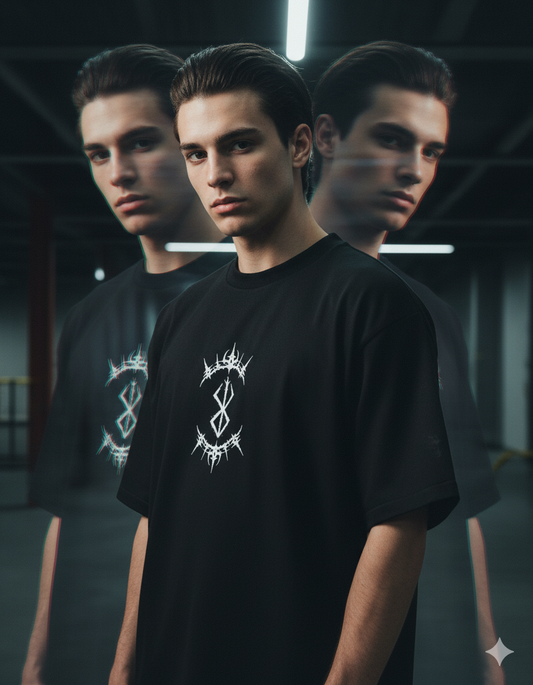 UrbanAura.Co Berserk Black Oversized T-Shirt – Dark Streetwear Aesthetic | Unleash the Inner Madness