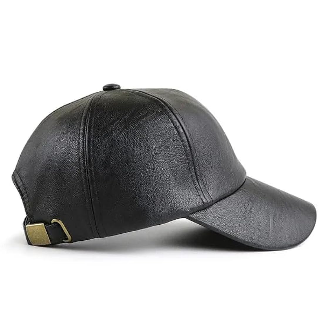 UrbanAura.Co Gildman Black PU Leather Cap – Timeless Street Style, Bold & Sophisticated