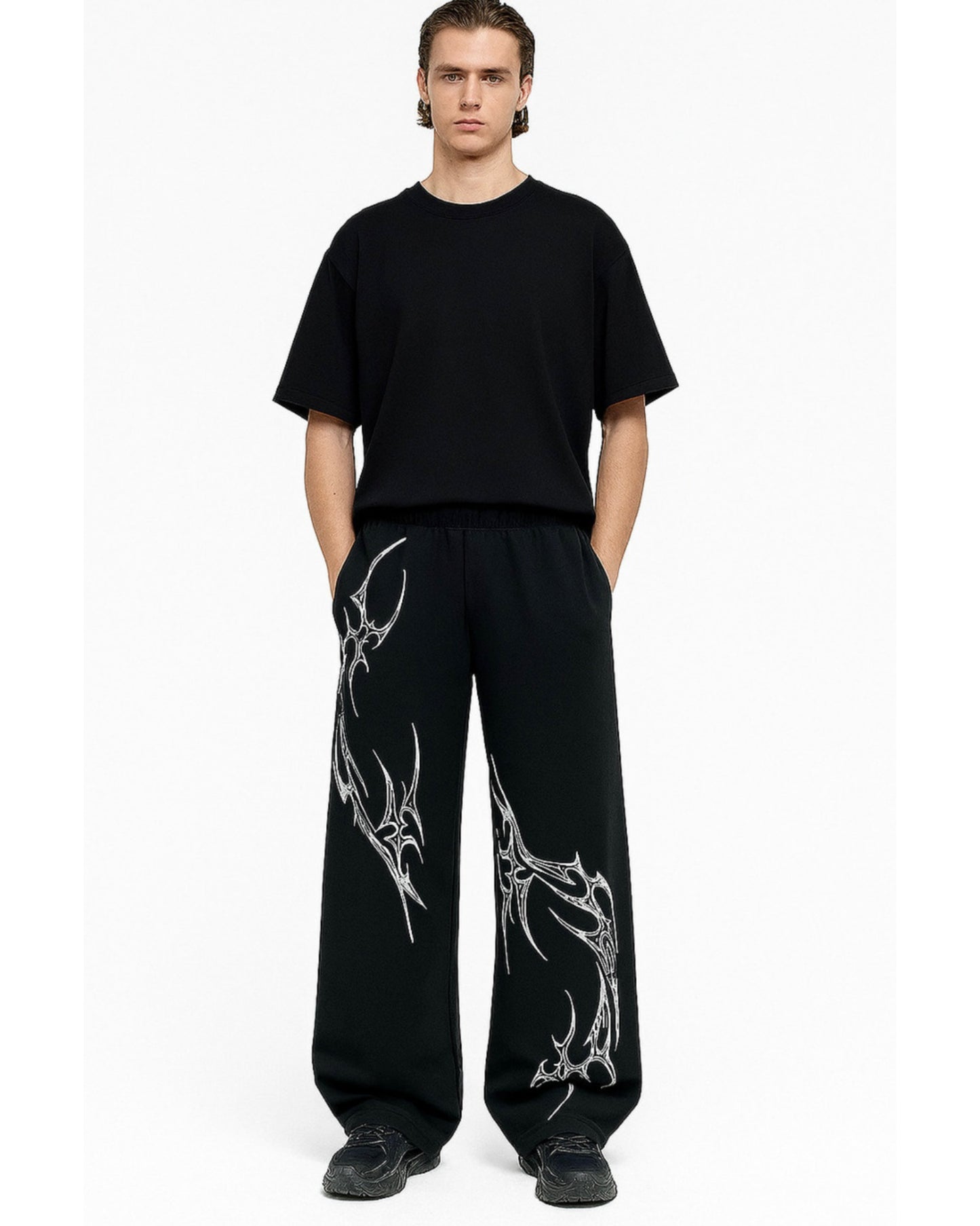 “UrbanAura Men’s Trackpants – Stylish Gym & Casual Joggers | Printed Sweatpants for Men”