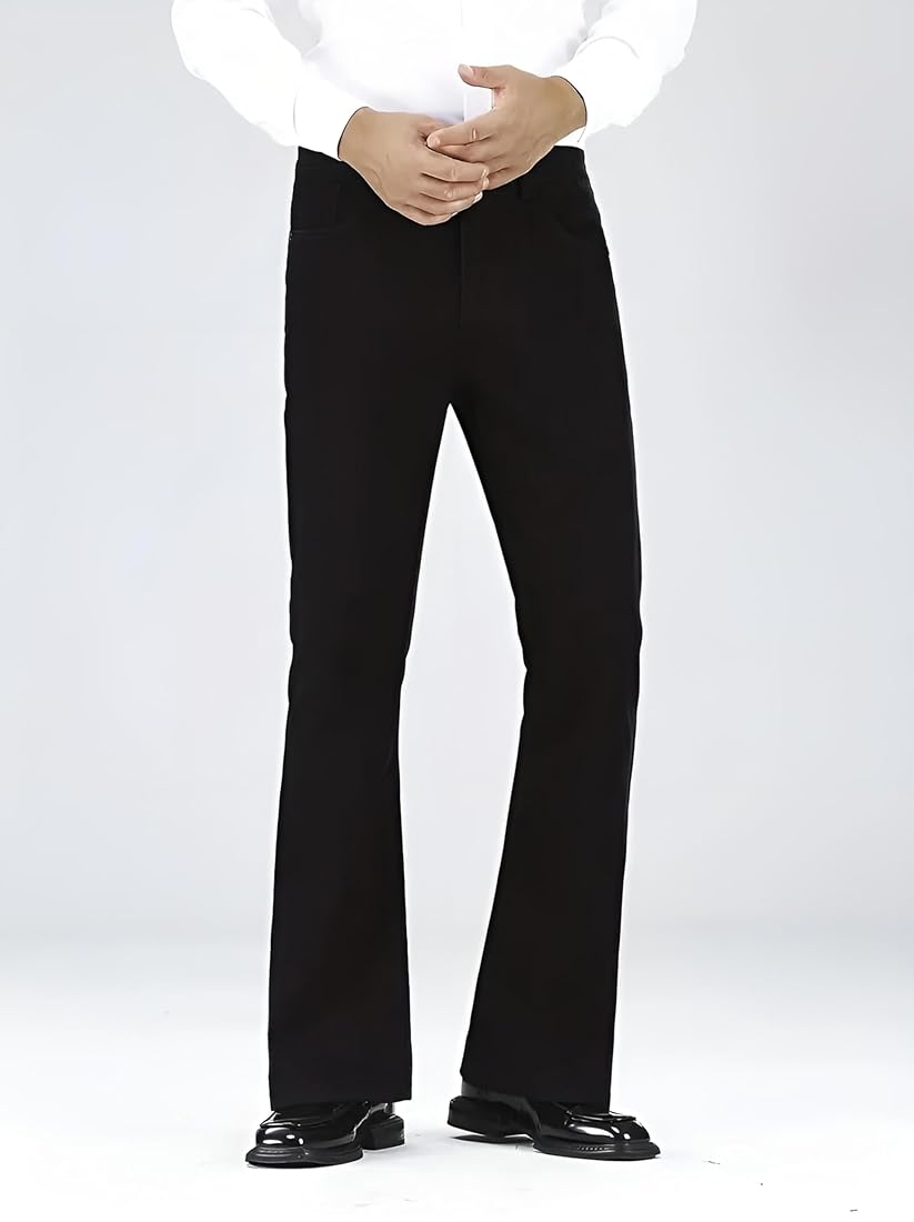 UrbanAura.Co- Ben Martin Men’s Retro Bell Bottom Jeans | Bootcut Wide Leg Denim | High Waist Flared Fit