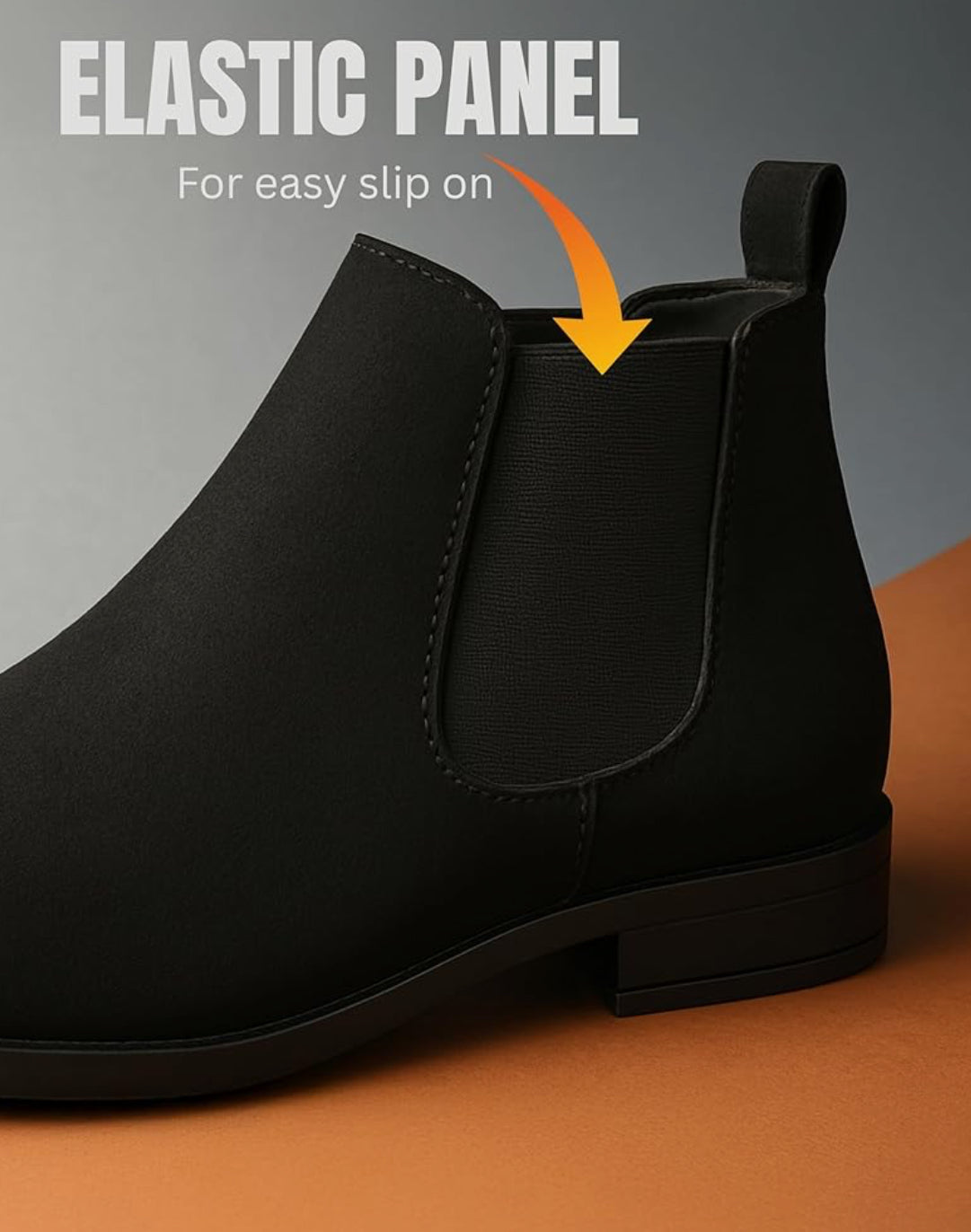 UrbanAura Suede Chelsea Boots for Men | Premium Slip-On | Comfortable High-Top Casual & Party Wear Footwear