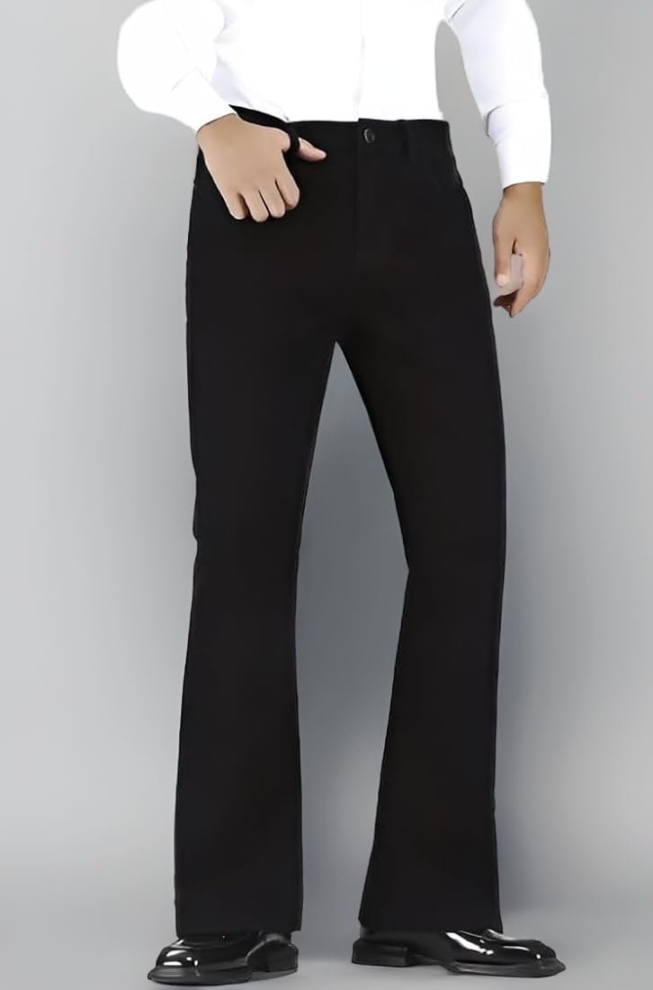 UrbanAura.Co- Ben Martin Men’s Retro Bell Bottom Jeans | Bootcut Wide Leg Denim | High Waist Flared Fit